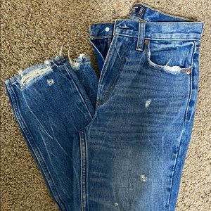 Abercrombie high rise mom jean